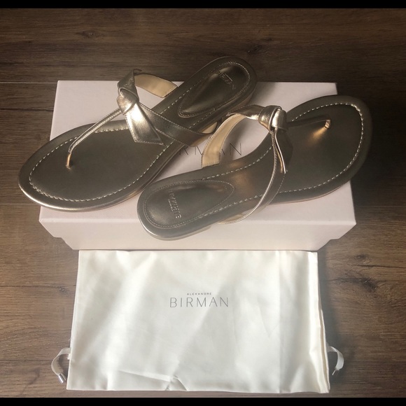 Alexandre Birman Shoes - ALEXANDRE BIRMAN-AUTHENTIC NWTGold Leather Sandals